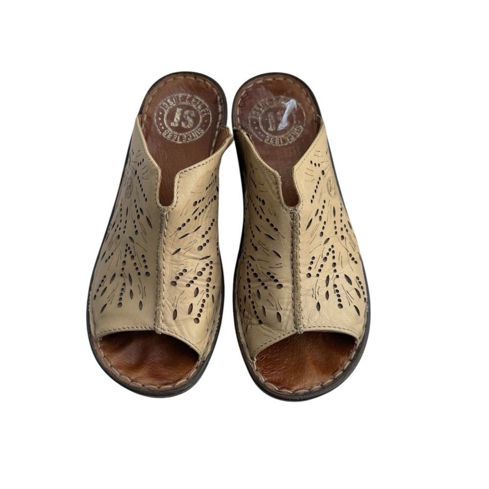 Josef Seibel Women's Slip On‎ Leather Mules Open Toe Sandal Size 39 US 8